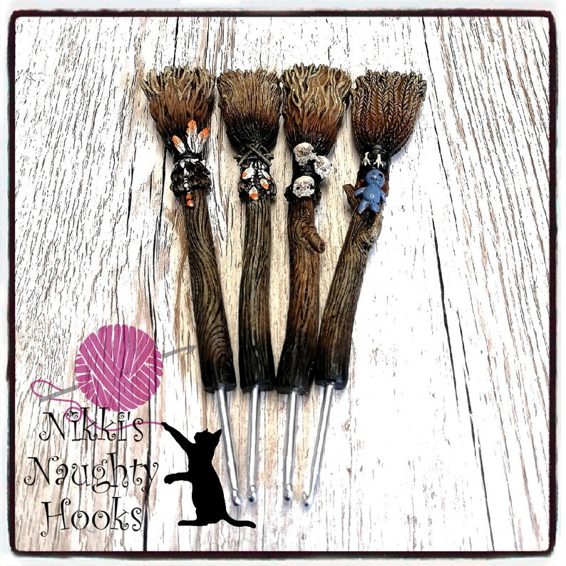 Novelty Crochet Hook Witches Broom Crochet Hook Easy to Hold Etsy