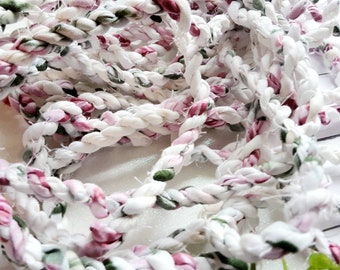 Fabric Twine Cord Handmade Repurposed Textile Rope Shabby Chic Boho Party Gift Bow Wrap Birthday Decor Crafts Jewlery rag rope holiday