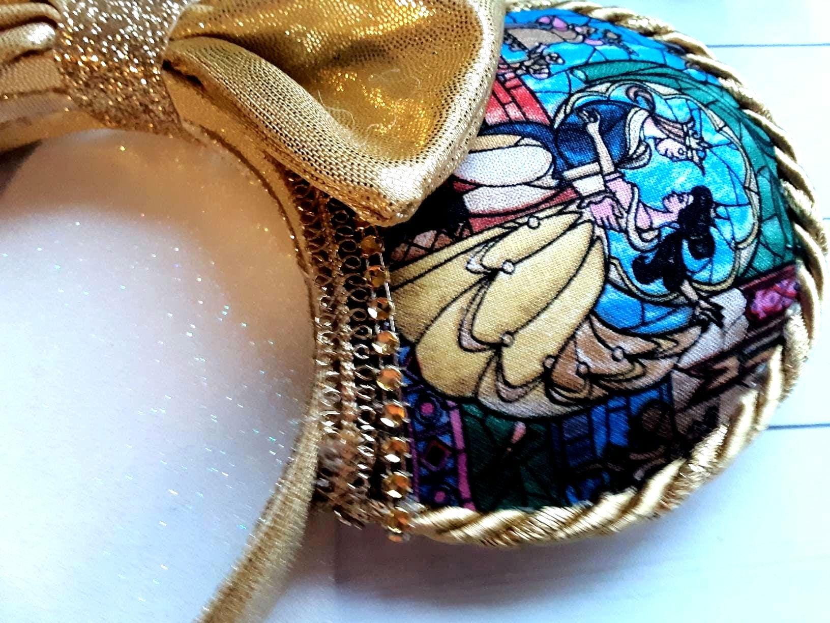Deluxe Enchanted Beauty & the Beast Inspired Adult sz Designer Mouse Ears Boutique Headband Handmade Princess Minnie Mickey Disney Inspired
