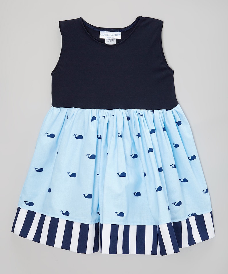 Boutique Blue Whales Sundress by Carolina Kids infant toddler girl wholesale