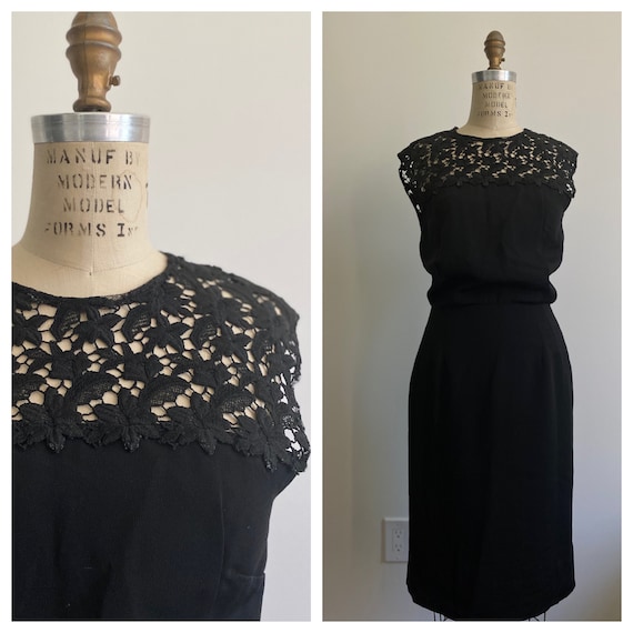 Vintage 1950's Dress 'Wiggle Room' Secretary Mad M