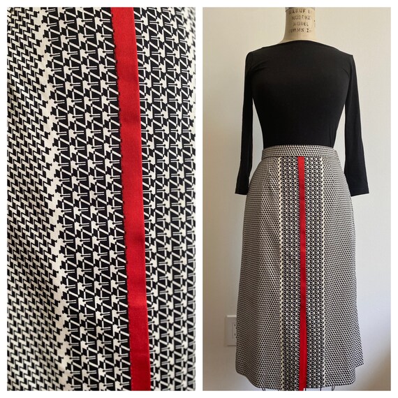 Vintage 1960's Geometric Print Deadstock Japanese