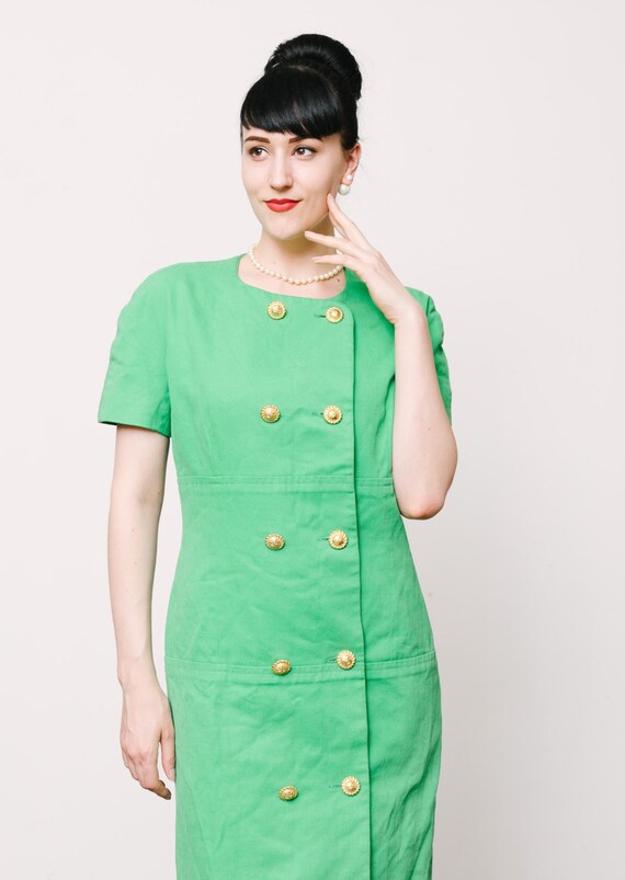 Vintage 1980's Celine Dress Pistachio Authentic De