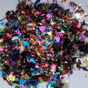 Metalic-glitter-shreds-flakes-small-size-nail-art-craft-metalic flake glitter flakes DIY crafts projects - US-Seller