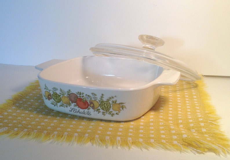 Vintage Pyrex Casserole Dish and glass lid Pyrex Spice of Etsy