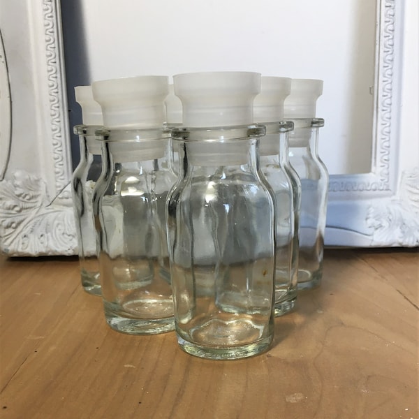 Glass Spice Jars Glass Stoppers Etsy