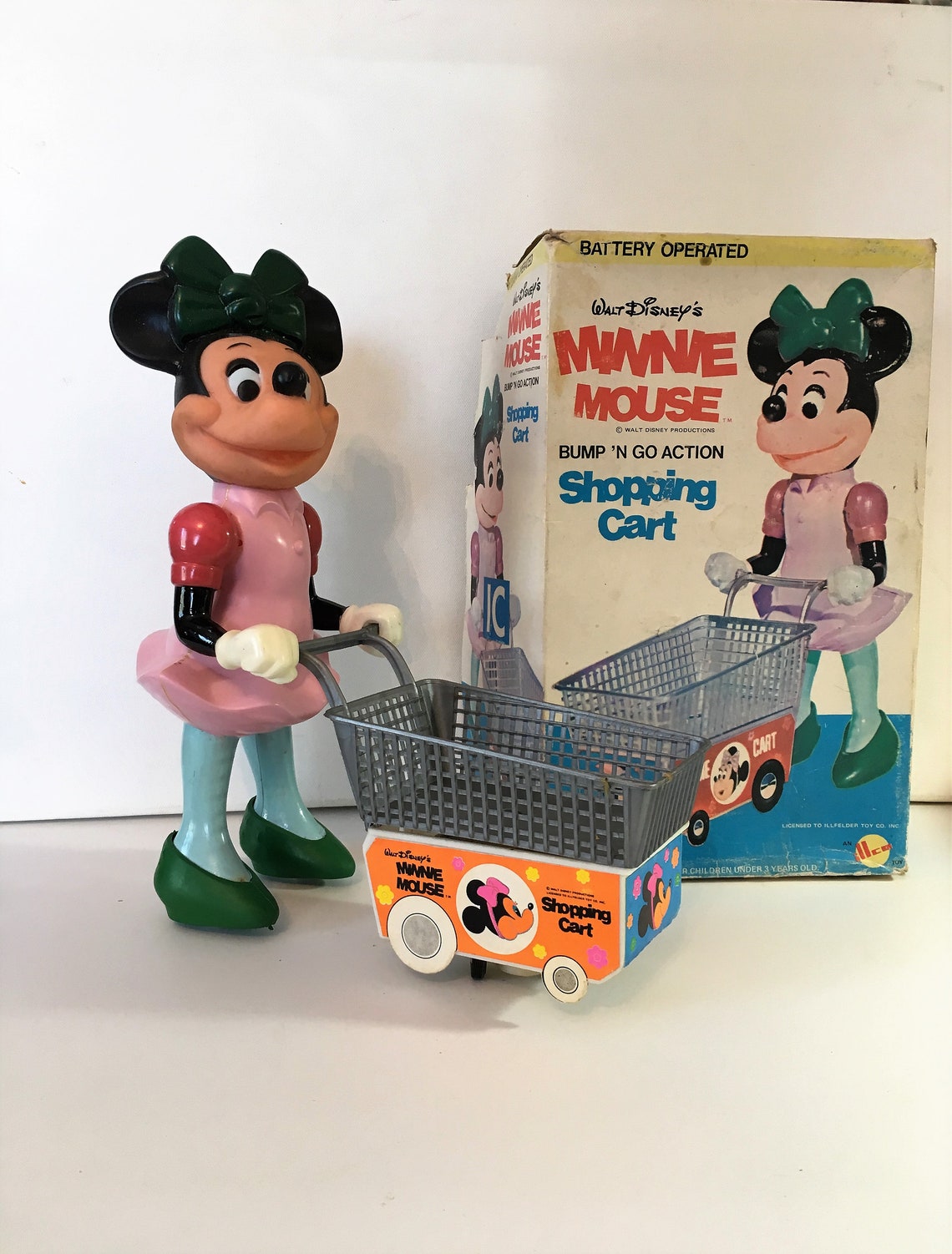 Disney Minnie Mouse Bump N Go Action Shopping Cart Etsy