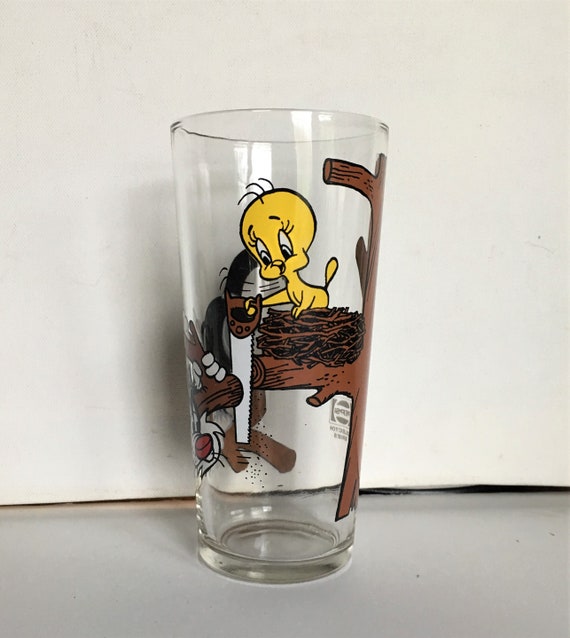 Sylvester and Tweety Bird Pepsi Collector Glass 1976 Warner Bros Looney Tunes