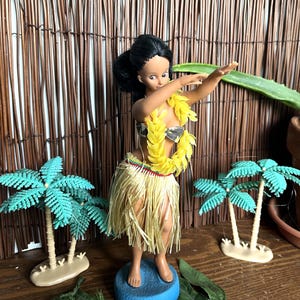 Vintage Aloha Hawaii Hula Dancer Doll 1960s Kitschy Souvenir