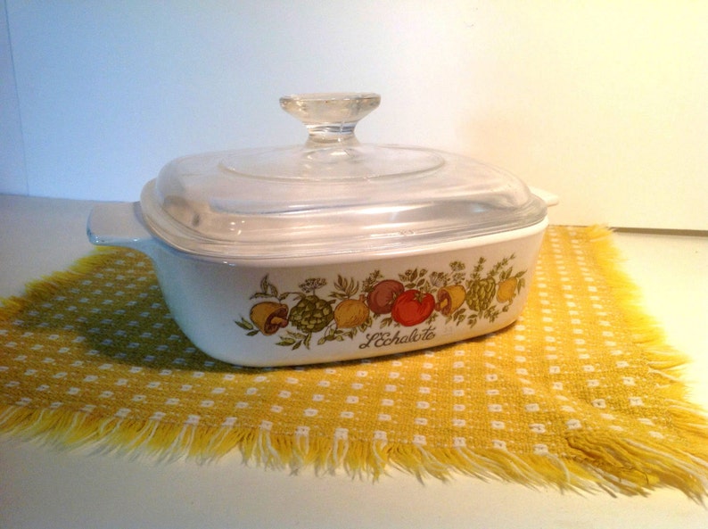 Vintage Pyrex Casserole Dish and glass lid Pyrex Spice of Etsy