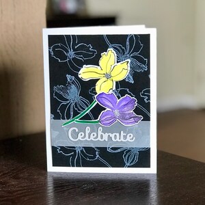 Viering kaart, handgemaakte en Hand gestempeld kaart met afstuderen Card, promotie Card, Wedding Card, verjaardagskaart, speciale gelegenheid Card