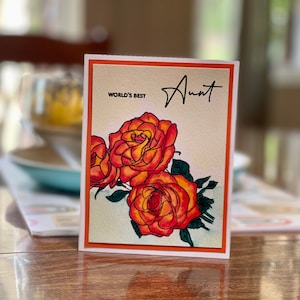 Set von drei handgemachten geprägten Aquarell Freundschaftskarten Ermutigungskarten