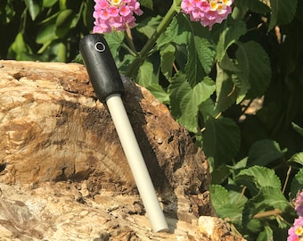 Handmade Black Micarta 3/8&quot; Ceramic Field Sharpener