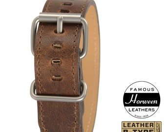 Bertucci Watches 126MD Nut Brown Horween Leather Replacement Band 228M