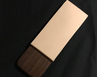 Standard Walnut and 10oz Leather Micro Pocket Knife Tools Razor Strop/Sharpener FREE SHIPPING