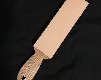 Deluxe Premium Extra Wide 12”x2.25” Oak Strop. Dual sided.  Razor, Knife, Tool sharpener.