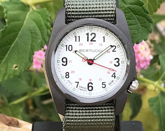 Bertucci DX3 Field Watch Brown Defender Drab Case W/ Olive Nylon Band 11019