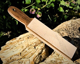 Deluxe Premium Dual Toned Walnut/Oak,10oz Leather double sided STROP 12”x2.5&quot;