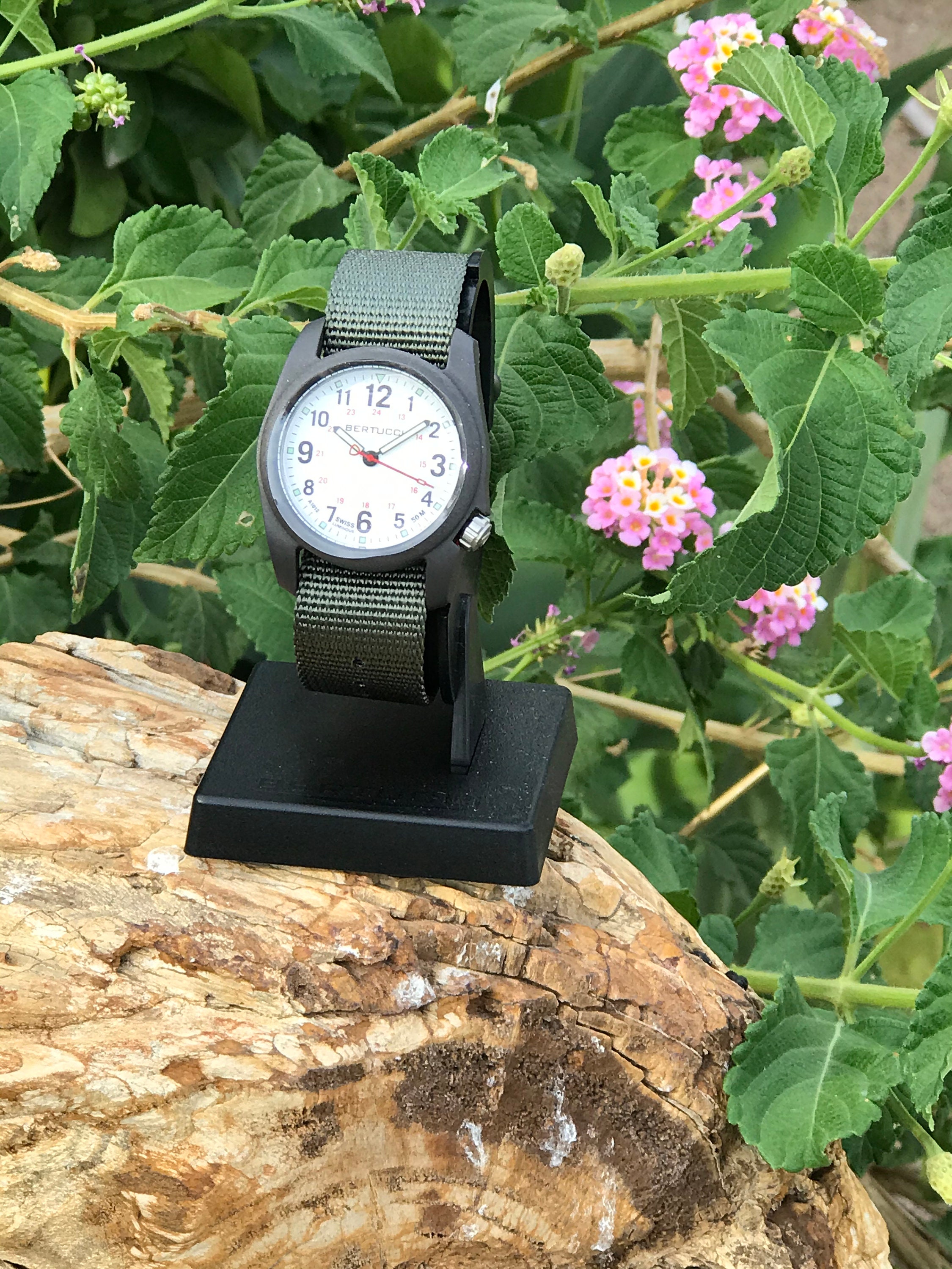 Bertucci DX3 Field Watch Brown Defender Drab Case W/ Olive Nylon