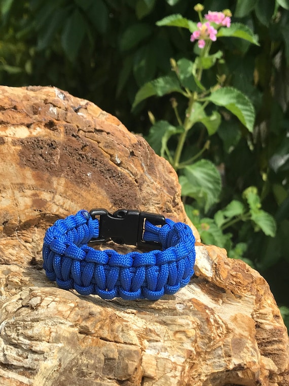Premium Paracord Survival Bracelet Royal Blue Made in USA Etsy