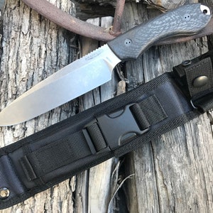 Bradford Guardian 6 Sabre Grind CPM 3v Stonewash With Carbon Fiber Handles