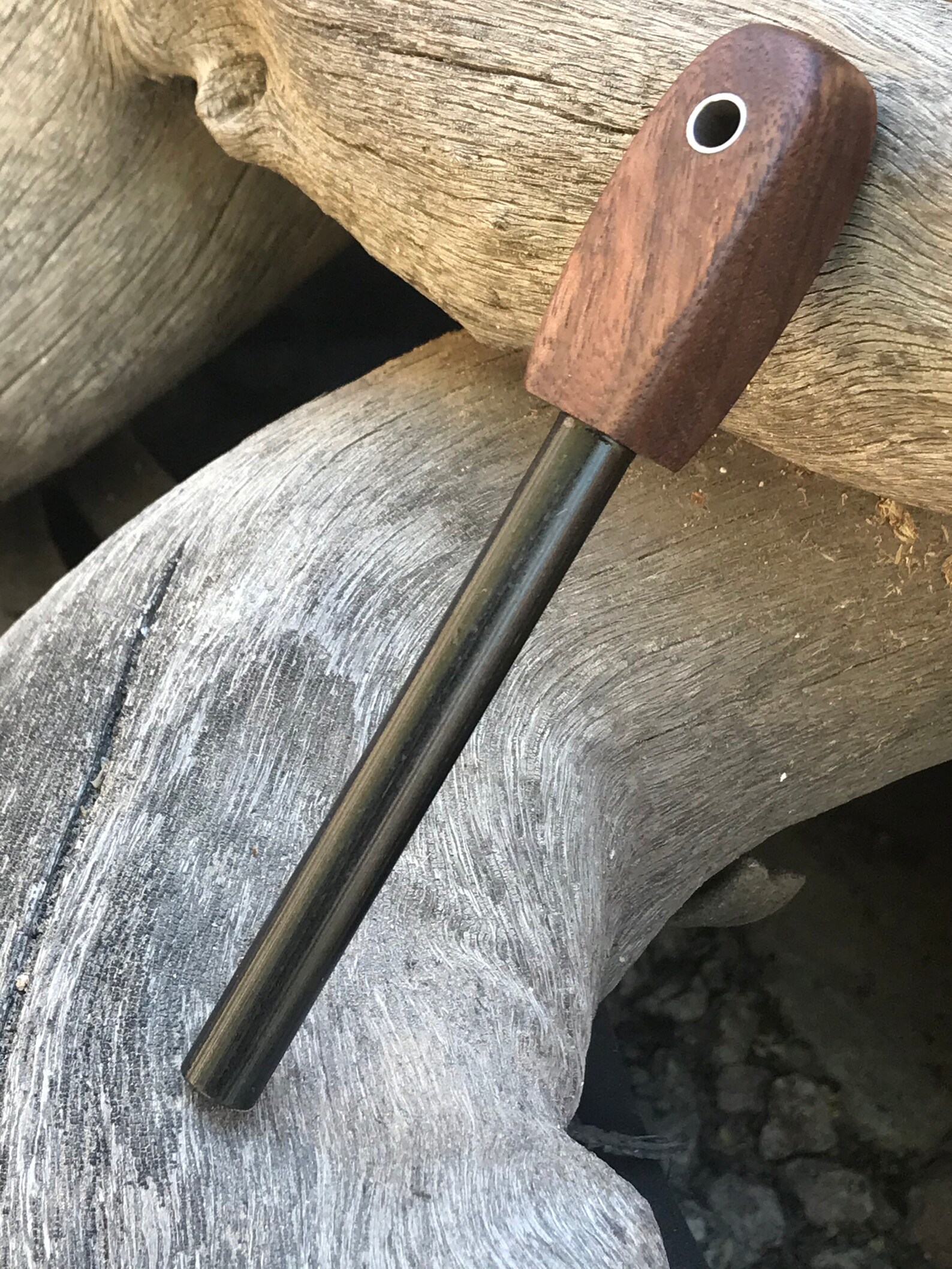 Handmade Solid Walnut Handle 3/8 Ferrocerium Rod/striker Etsy