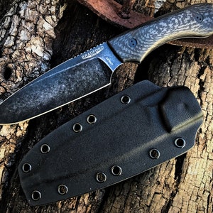 Bradford Guardian 5 Sabre Grind CPM 3v Nimbus med kolfiberhandtag och Kydex-slida