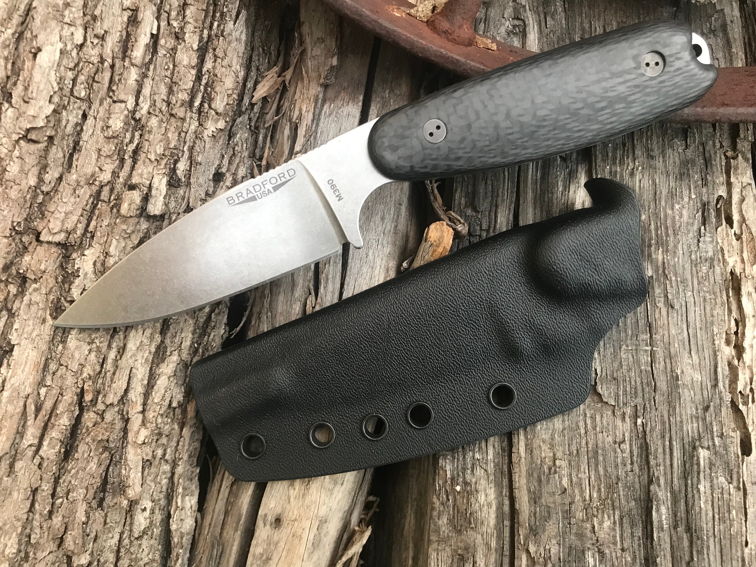 Bradford Guardian 3.5 Full Flat Grind M390 Carbon Fiber Handle