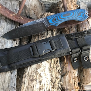 Bradford Guardian 5 Sabre Grind CPM3V Nimbus Finish schwarz/blau G10 Griff Messer