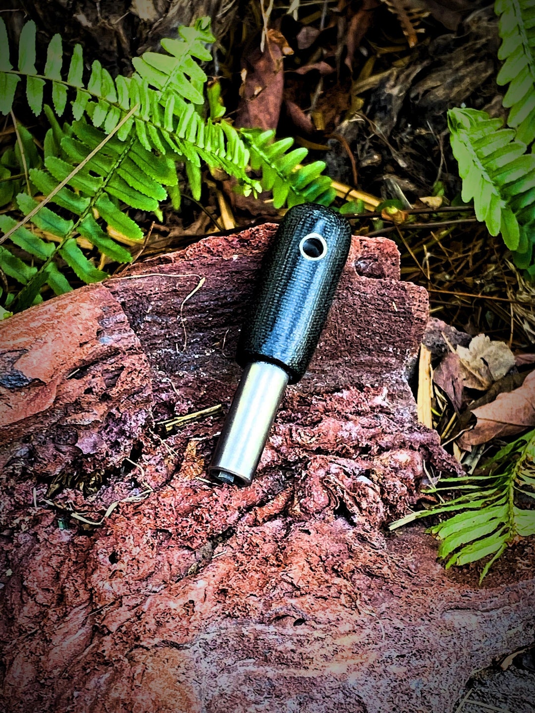 Pocket EDC Bit Driver Black Micarta Handle for Knife and Tool