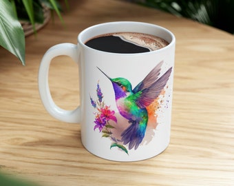 Hummingbird Mug  | Ceramic Mug 11oz Coffee Cup Birding Bird Nerd Bird Woman