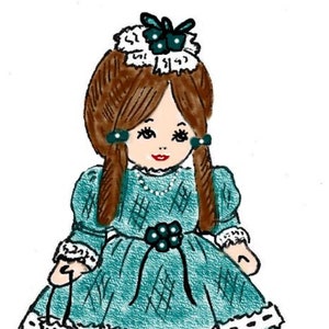 E572 PDF of Vintage Mail Order Pattern for 19” Daphne