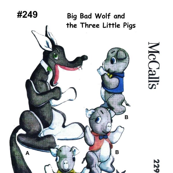 E249 PDF Instant download of #2292 Big Bad Wolf and the 3 Little Pigs