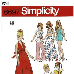 E741 PDF Digital Download of Vintage 1974 Pattern #6697 for Clothes to fit 11-1/2" Fashion Dolls