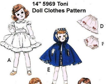 E662 PDF Wardrobe Pattern for 14" Toni Doll