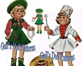 E564 PDF Wardrobe Pattern for 16" Toni Doll and Other Similar Sized Dolls