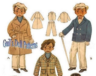 E568 Digital PDF of 17" Male Doll Wardrobe Pattern