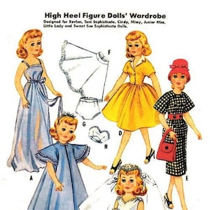 E496 Hi Heel Doll Wardrobe for 18 Doll. image 1