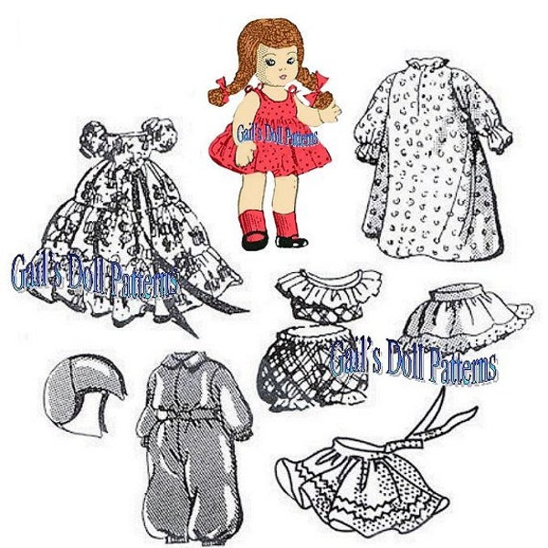 E577 Digital PDF of Ginny Wardrobe Pattern with Snowsuit