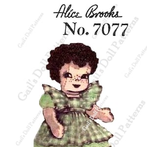 E67 PDF Sofort Download des Alice Brooks Musters #7077 für eine 15 inch Puppe