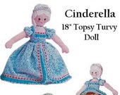 E754 PDF Copy of 1970 39 s Cinderella Rags to Riches Topsy Turvy Doll Pattern