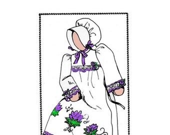 E554 PDF of Laura Wheeler Vintage Pillowcase Doll Pattern