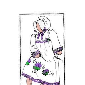 E554 PDF of Laura Wheeler Vintage Pillowcase Doll Pattern