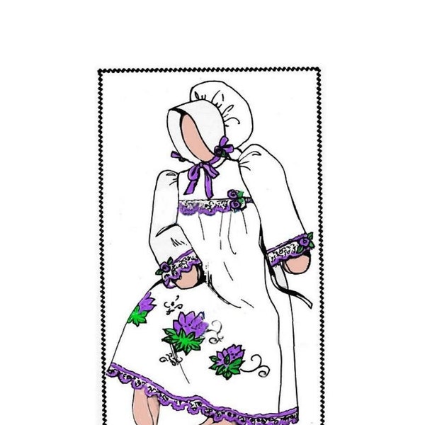 E554 PDF of Laura Wheeler Vintage Pillowcase Doll Pattern