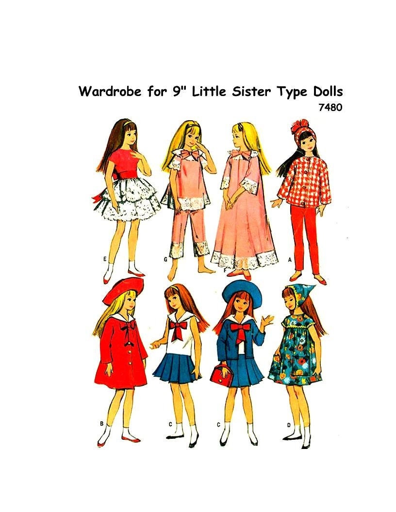 9 Skipper Doll Clothes Pattern Mccalls 7480 Vintage Pattern PDF Digital  Download Printed on 8-1/2x11 A4 Paper -  Canada