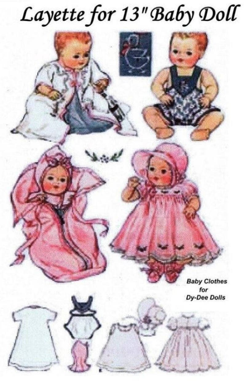Copy of 1950/'s Pattern to Make A Layette for 13 Dy Dee Doll