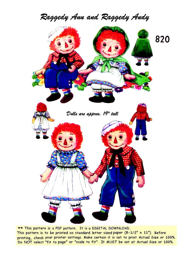 Raggedy Ann Doll Kit - Etsy