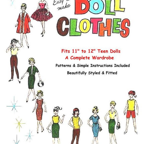 E653 Digital PDF of Mix N' Match Wardrobe for 11" to 12" Teen Dolls