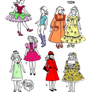 E648 PDF Digital Download of a Classic Wardrobe Pattern For 9" and 9.5" Dolls