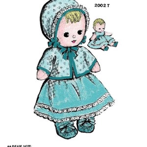 E233 PDF Instant Download PDF of a Vintage Baby Doll Pattern Made Using a Man’s Cotton Sock